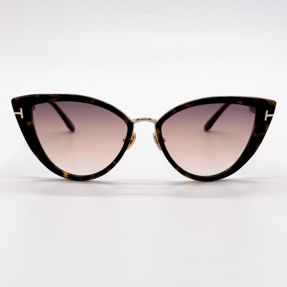 NEW TOM FORD ANJELICA-02 TF868 52F CAT EYE WOMEN SUNGLASSES FT0868/S HAVANA - Picture 1 of 11
